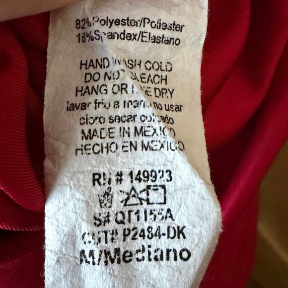 Q USA Medium Red Bodycon Sleeveless Mini Dress - Picture 5 of 6